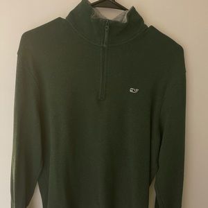 Men’s SMALL Vineyard Vines 3/4 zip pullover in dark green